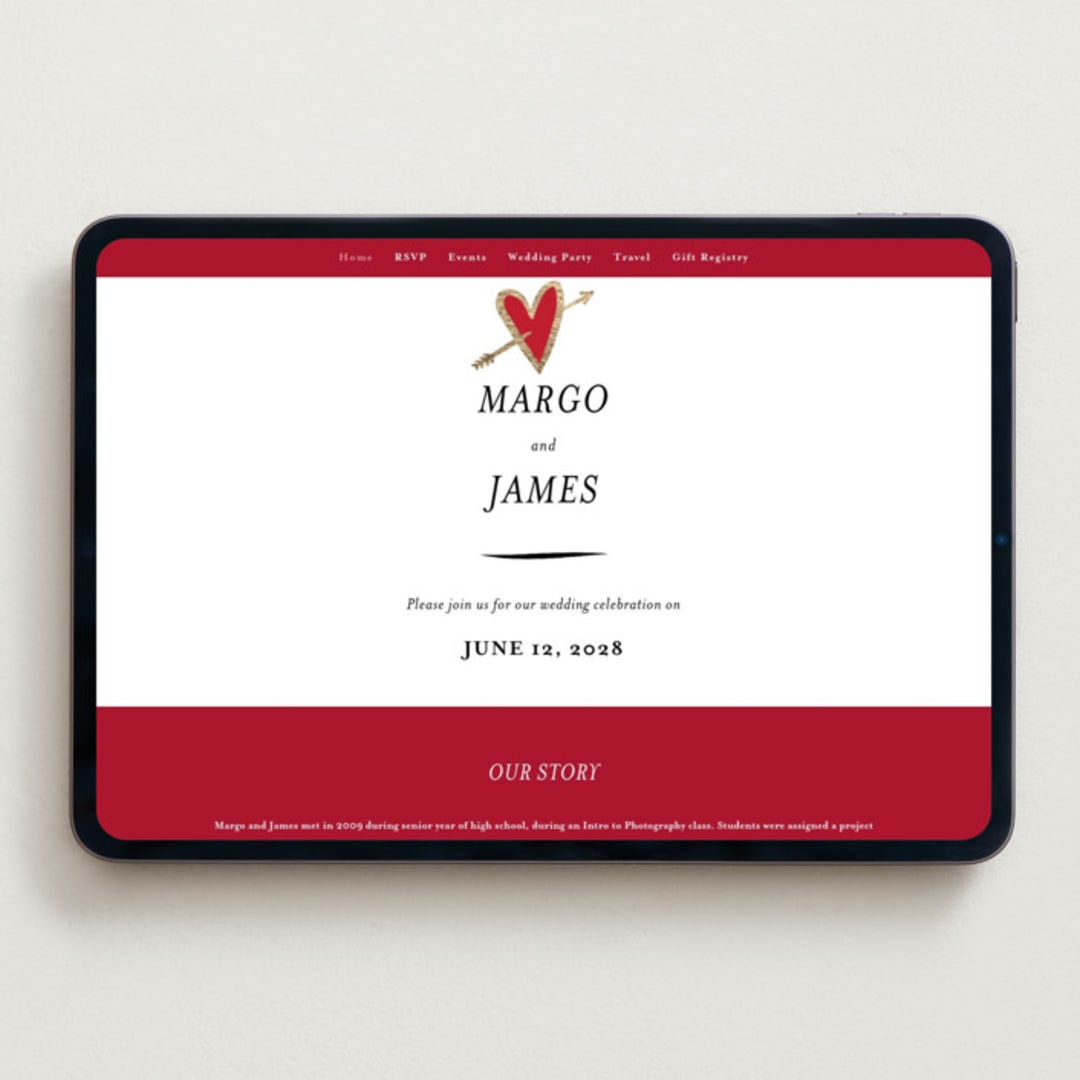 "Amore" - Wedding Website in Snow by Ani Somi - Desktop Design