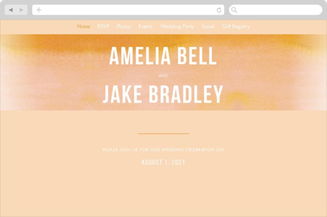 "Ombre" - Wedding Website in Mandarin by Dean Street - Desktop Design
