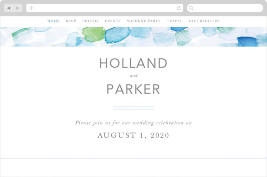 "Sea Glass" - Wedding Website in Ocean by Hudson meet Rose - Desktop Design