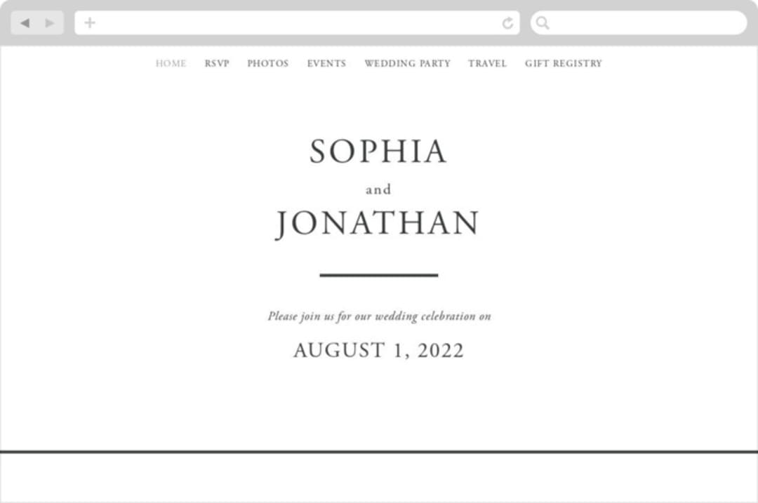 "The Minimalist" - Wedding Website in Air by lulu and isabelle - Desktop Design
