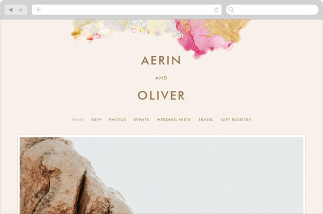 "desert chic" - Wedding Website in Blush by AK Graphics - Desktop Design