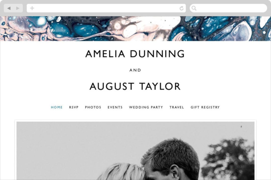 "swirl" - Wedding Website in Celestial by Alethea and Ruth - Desktop Design