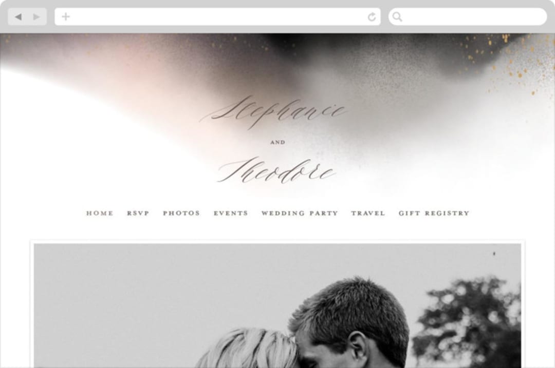 "Enchantment" - Wedding Website in Smoke by iamtanya - Desktop Design