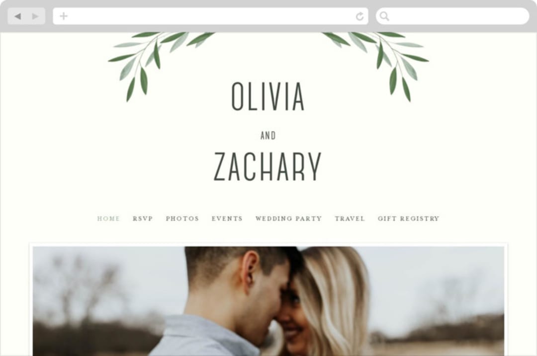 "Oliviers" - Wedding Website in Spring by Gwen Bedat - Desktop Design