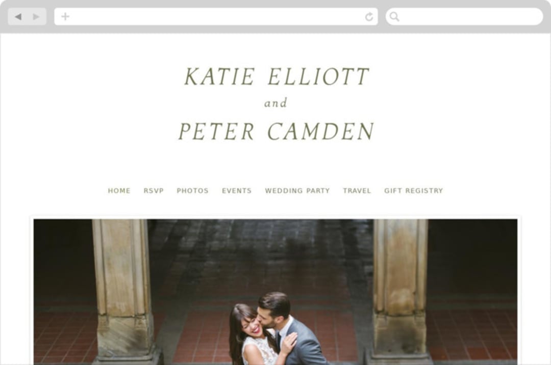 "New England" - Wedding Website in Fern by Megan Davis - Desktop Design