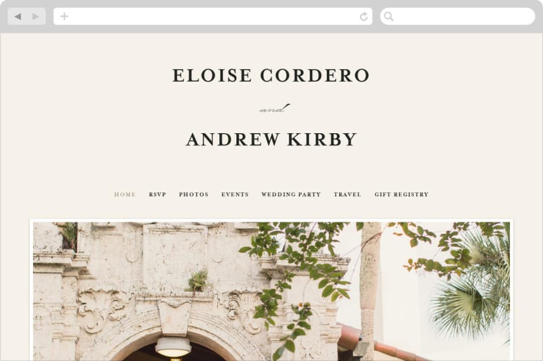 "a grand day" - Wedding Website in Vanilla by Lea Delaveris - Desktop Design