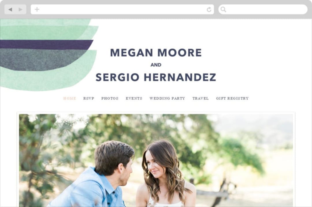 "tissue union" - Wedding Website in Cucumber by Carrie Moradi - Desktop Design