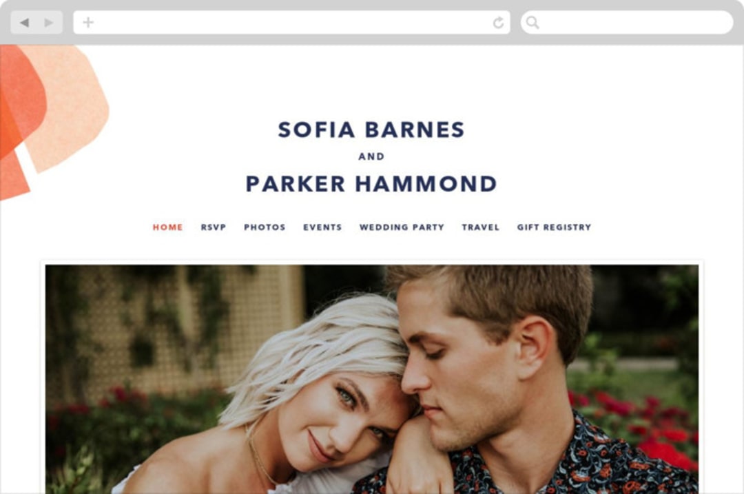 "tissue texture" - Wedding Website in Papaya by Carrie Moradi - Desktop Design