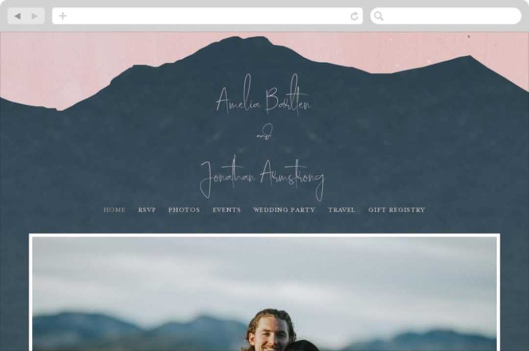 "ridge" - Wedding Website in Dusk by Krissy Bengtson - Desktop Design
