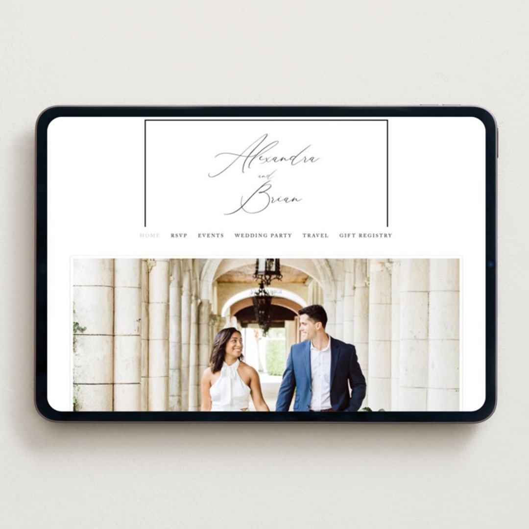 "Love Story" - Wedding Website in Alabaster by Liz Conley - Desktop Design