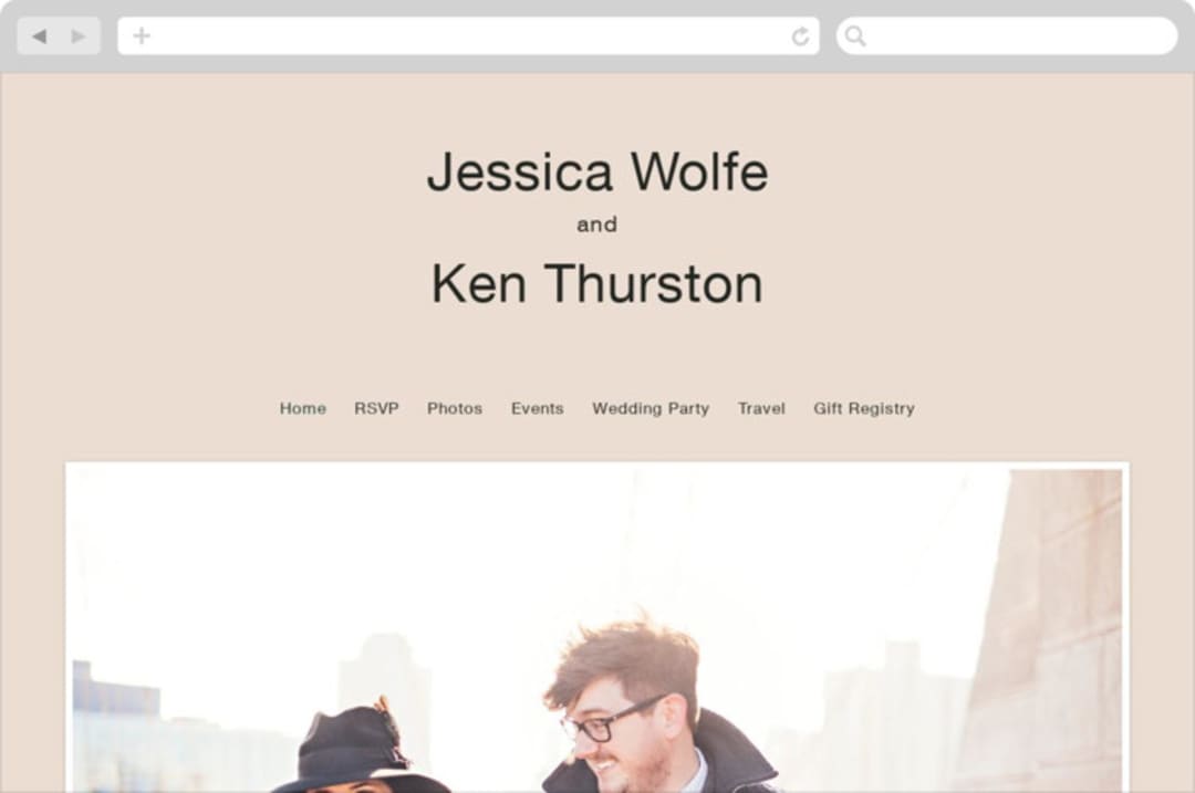 "Proposal" - Wedding Website in Buff by Jack Knoebber - Desktop Design