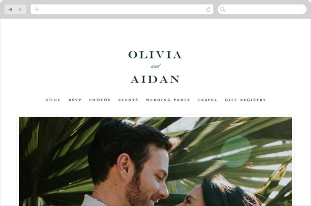 "Succulent Center" - Wedding Website in Cactus by Jessica Williams - Desktop Design