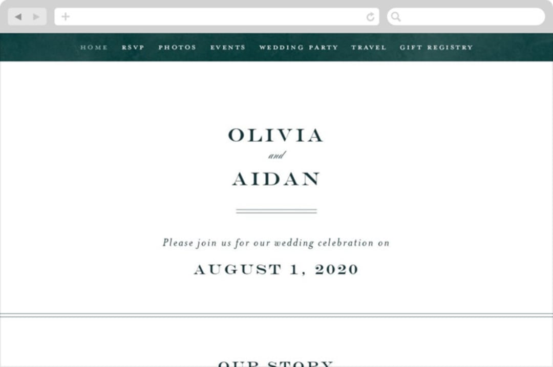 "Succulent Center" - Wedding Website in Cactus by Jessica Williams - Desktop Design