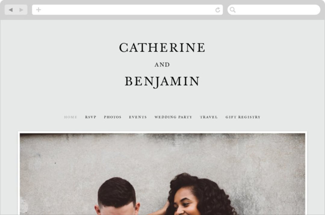 "Catherine" - Wedding Website in Natural by Kayla Dawson - Desktop Design
