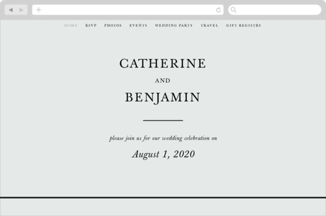"Catherine" - Wedding Website in Natural by Kayla Dawson - Desktop Design