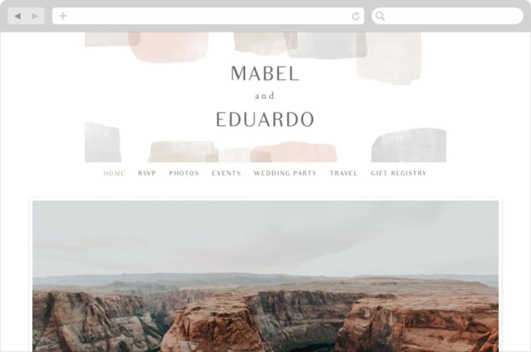 "Sculpture Garden" - Wedding Website in Desert by Hooray Creative - Desktop Design