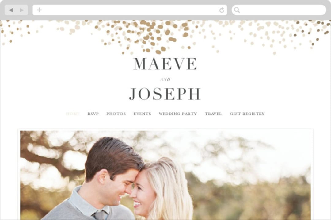 "Organic Dots" - Wedding Website in Champagne by lena barakat - Desktop Design