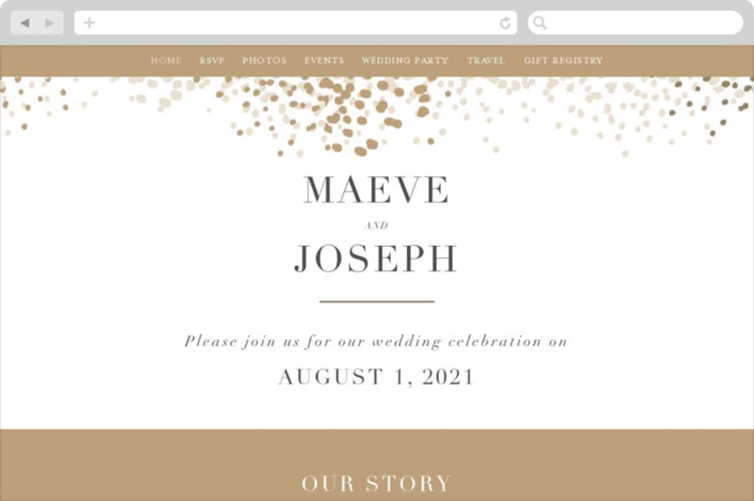 "Organic Dots" - Wedding Website in Champagne by lena barakat - Desktop Design