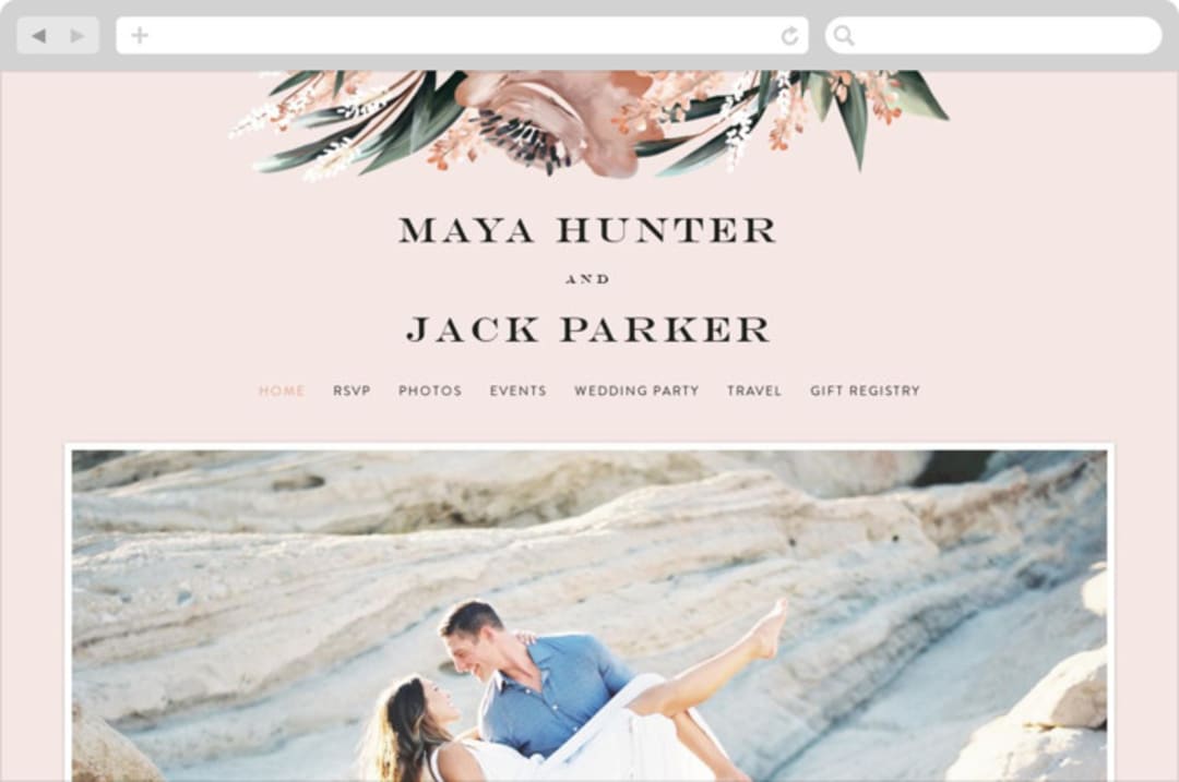 "Rustica" - Wedding Website in Cantaloupe by Petra Kern - Desktop Design