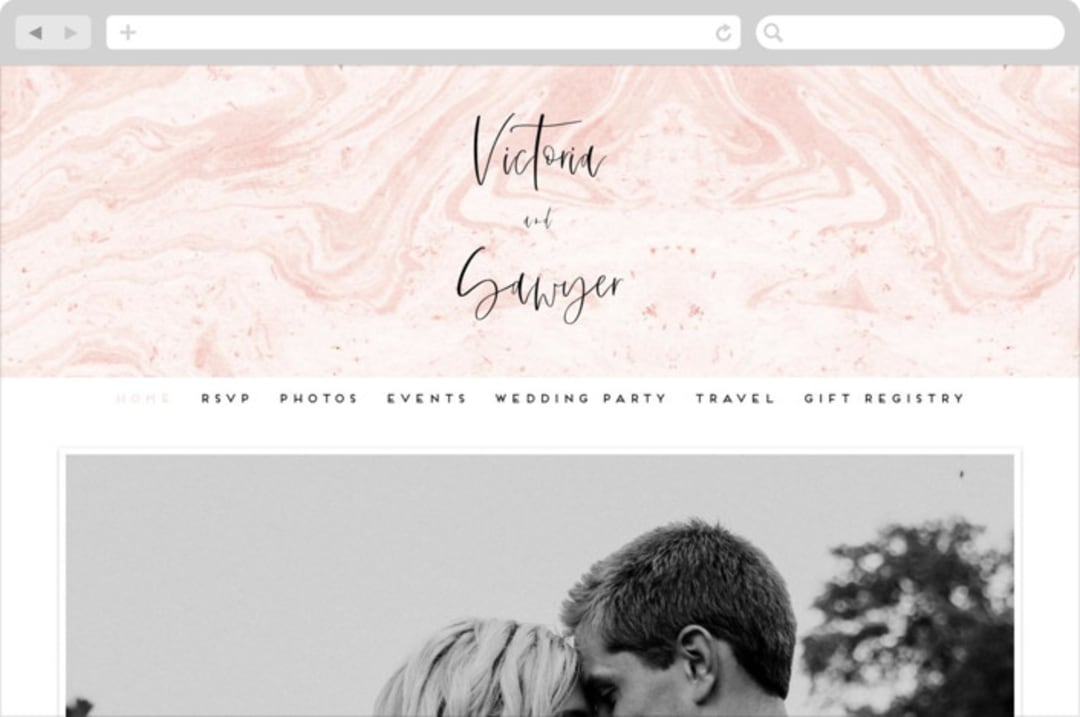"thespian" - Wedding Website in Coral by silverscreen studio - Desktop Design