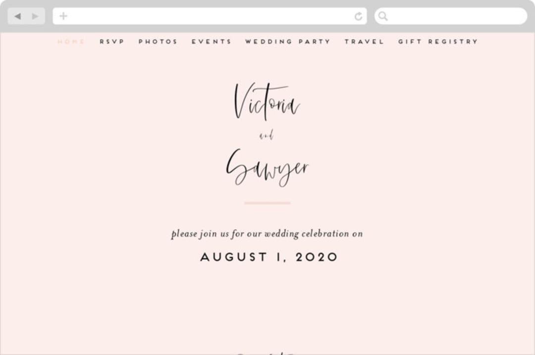 "thespian" - Wedding Website in Coral by silverscreen studio - Desktop Design
