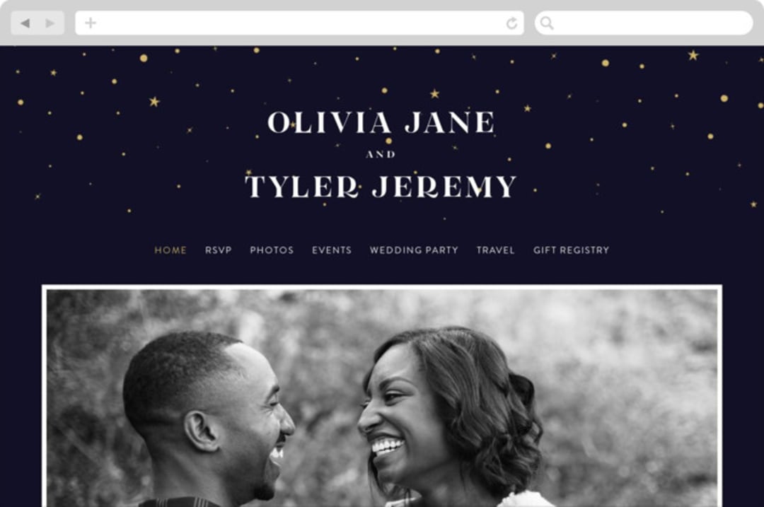 "Magical Day" - Wedding Website in Navy by katrina gem - Desktop Design