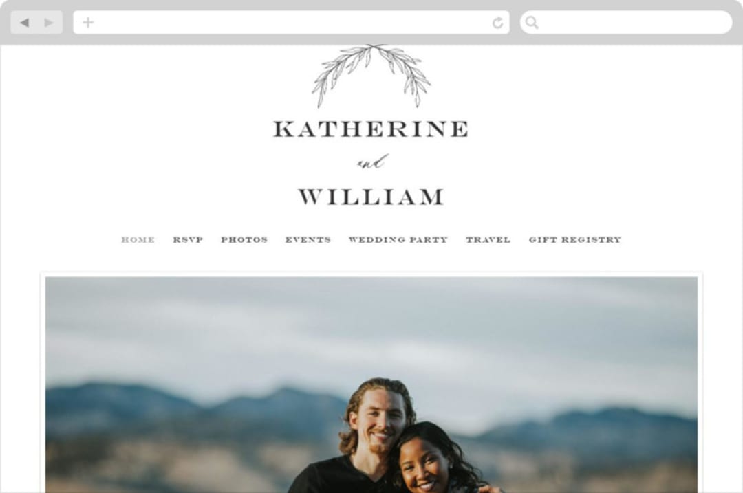 "Ridgeline" - Wedding Website in Ivory by Eric Clegg - Desktop Design