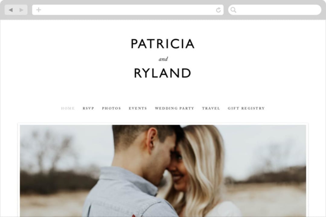 "Ordered Grace" - Wedding Website in Snow by That Girl Press - Desktop Design