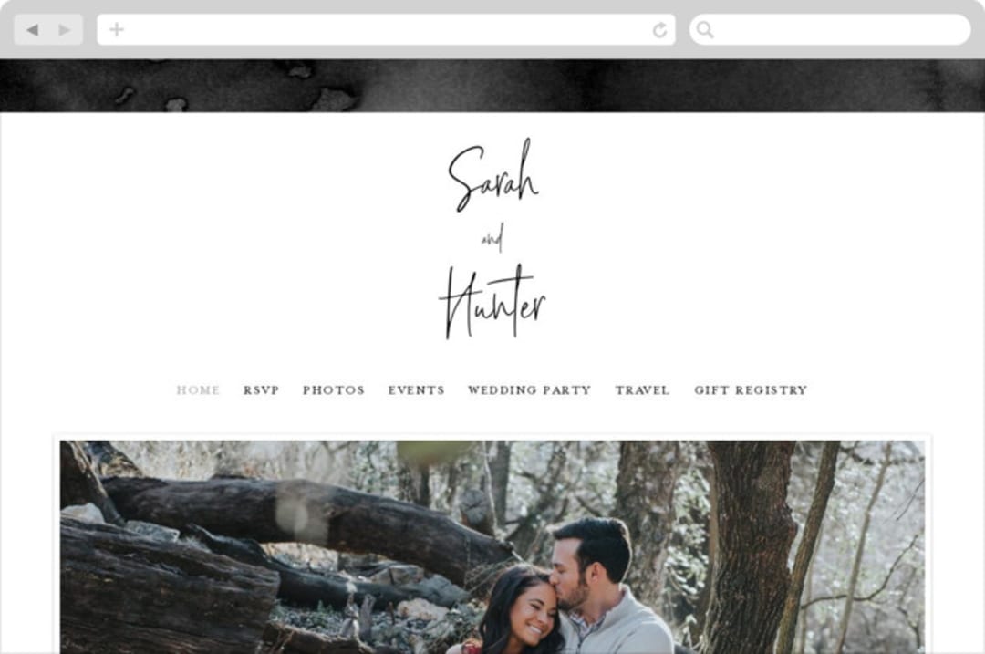 "Eloquent" - Wedding Website in Coal by Mansi Verma - Desktop Design