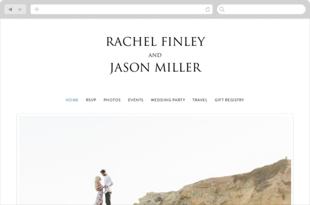 "Sand & Sun" - Wedding Website in Ocean by Nicole Walsh - Desktop Design