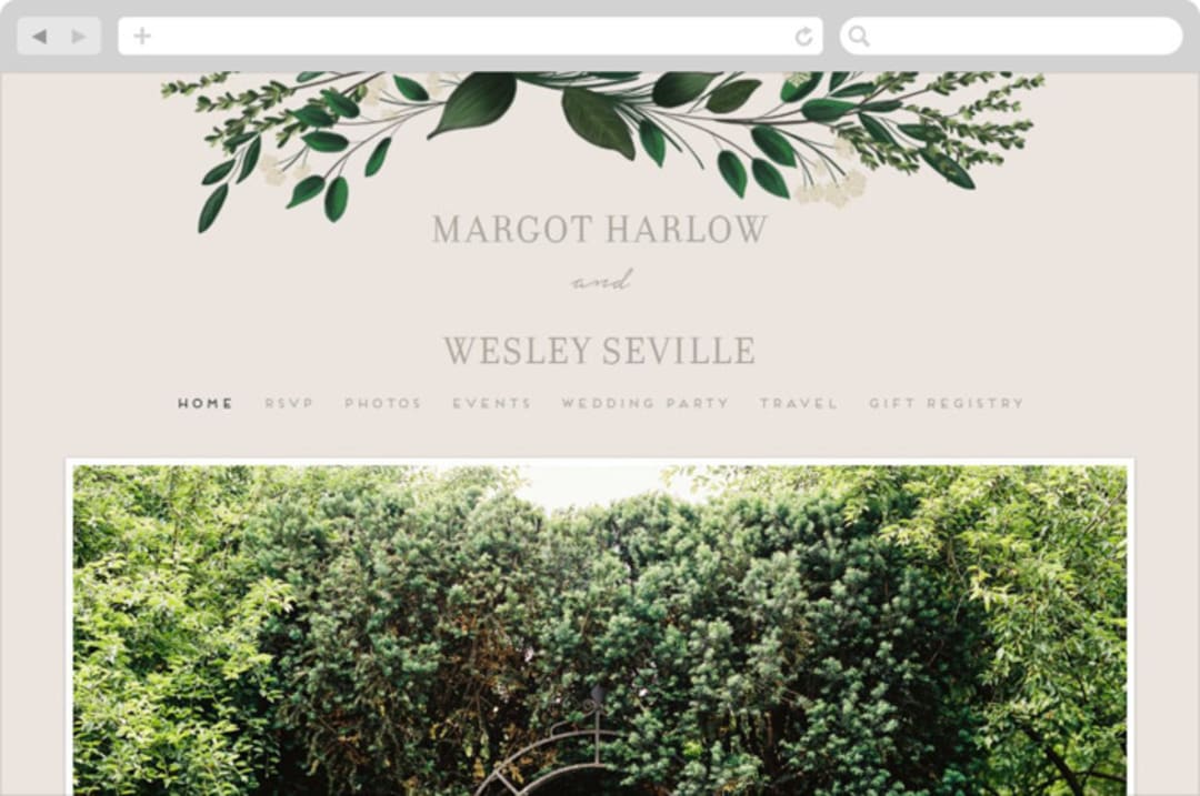 "Watermark" - Wedding Website in Cypress by Kaydi Bishop - Desktop Design