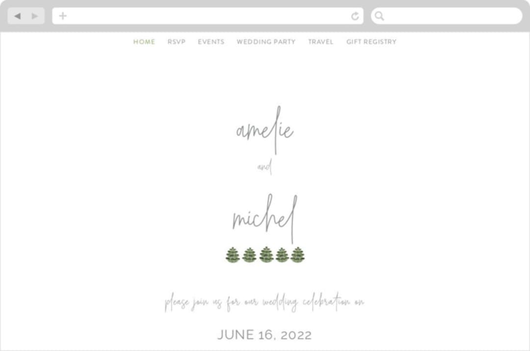 "muted mountains" - Wedding Website in Splendid Day by Deborah Chou - Desktop Design
