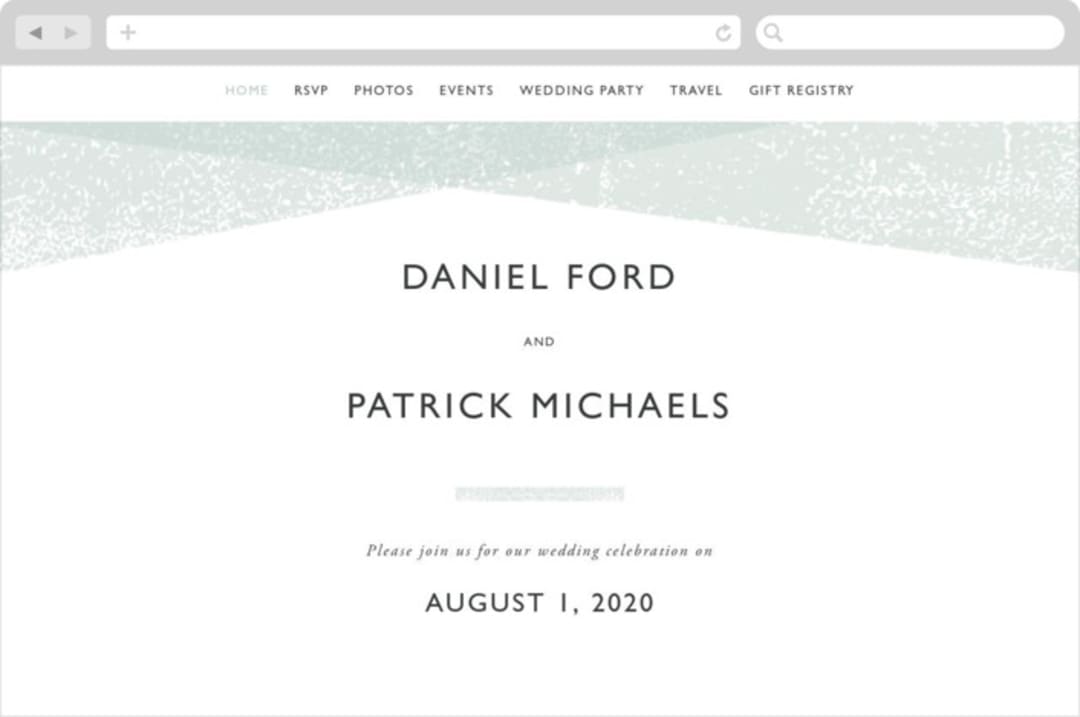 "Elegantly Minimal" - Wedding Website in Seafoam by itsjensworld - Desktop Design