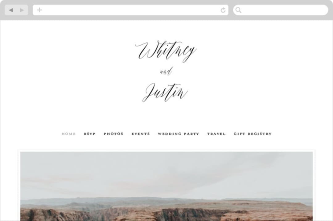"Signed" - Wedding Website in Pearl by Roxy Cervantes - Desktop Design