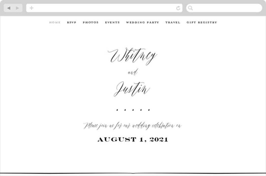 "Signed" - Wedding Website in Pearl by Roxy Cervantes - Desktop Design