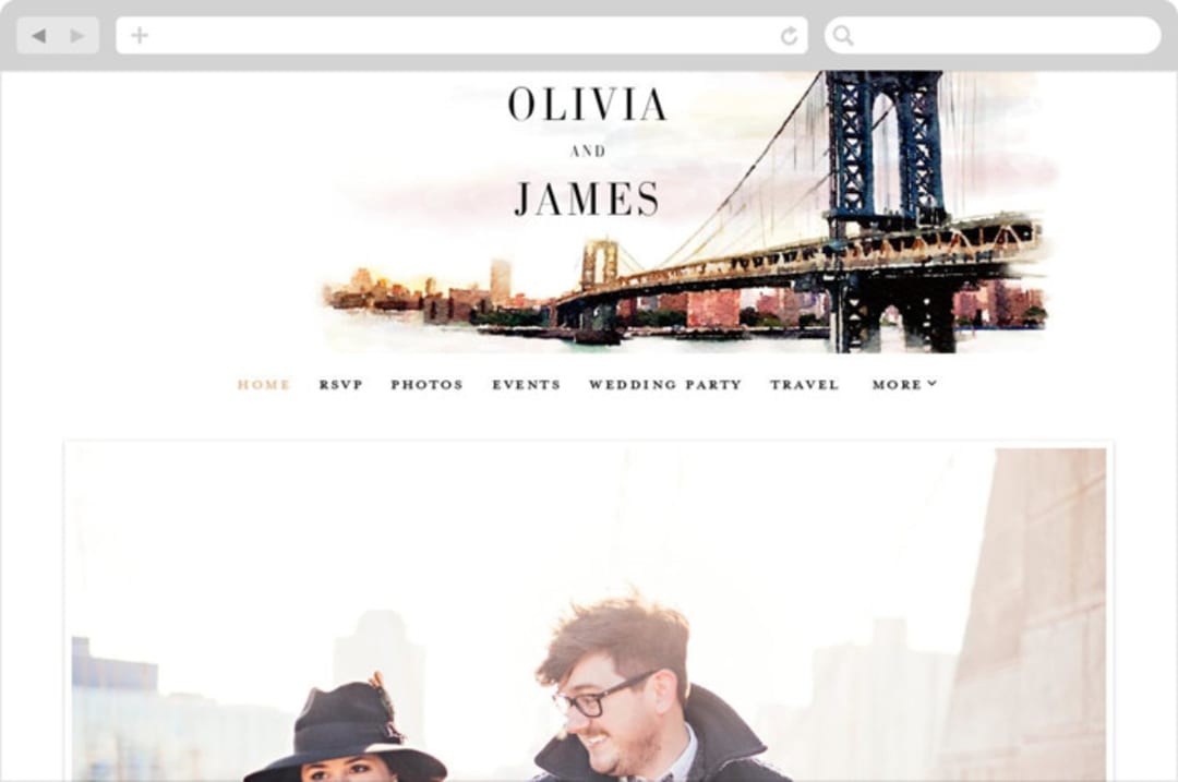 "Bold city" - Wedding Website in Ivory by Cass Imagines - Desktop Design
