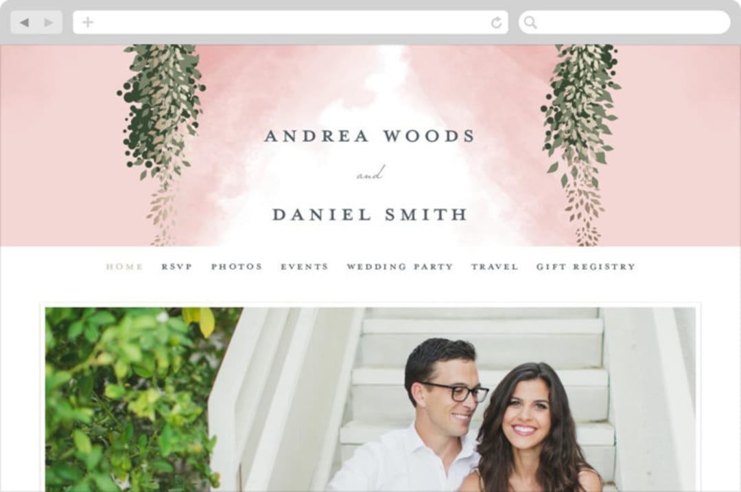 "veil sweet" - Wedding Website in Blush by Cass Imagines - Desktop Design