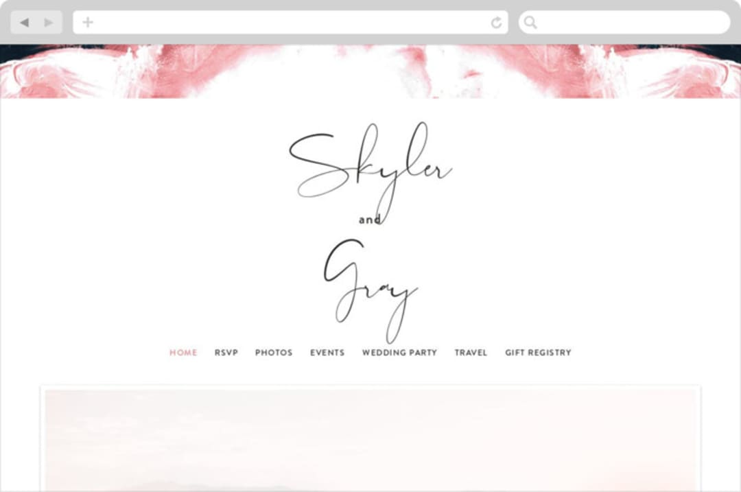 "living coral" - Wedding Website in Coral by Phrosné Barwood - Desktop Design