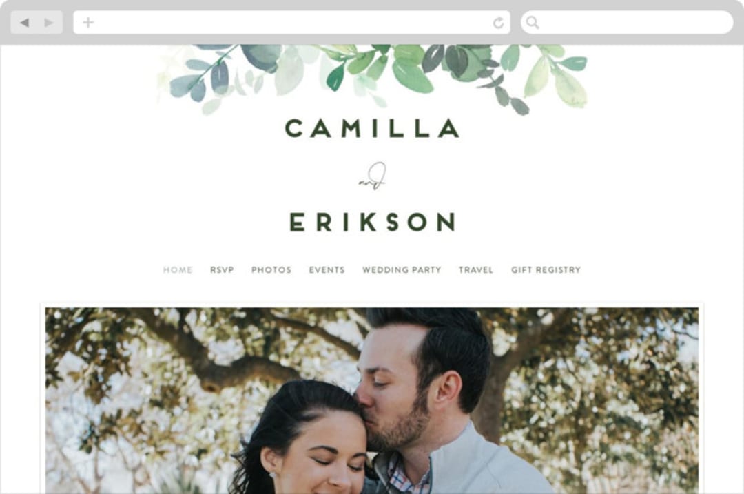 "Soft Eucalyptus" - Wedding Website in Garden by Yao Cheng Design - Desktop Design