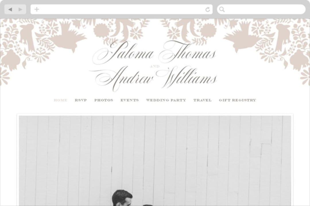 "Hacienda" - Wedding Website in Stone by Lagniappe Paper - Desktop Design