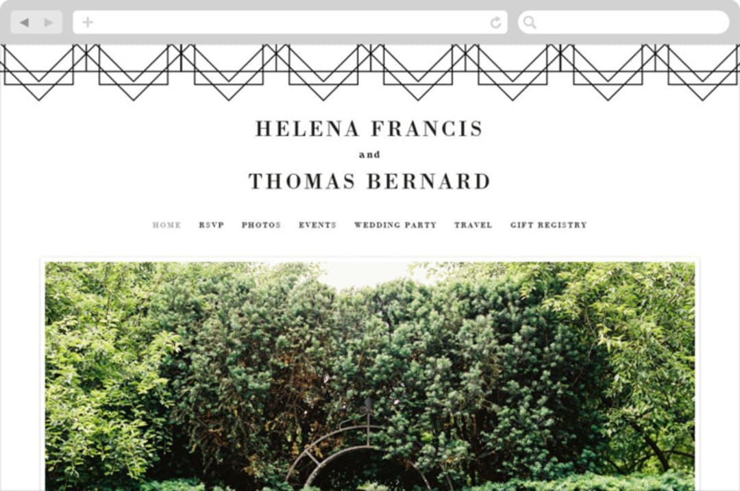 "Helena" - Wedding Website in Quartz by 2birdstone - Desktop Design