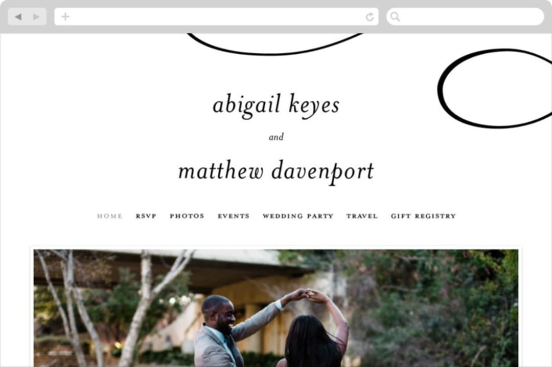 "Why Knot" - Wedding Website in Ebony by Karen Glenn - Desktop Design