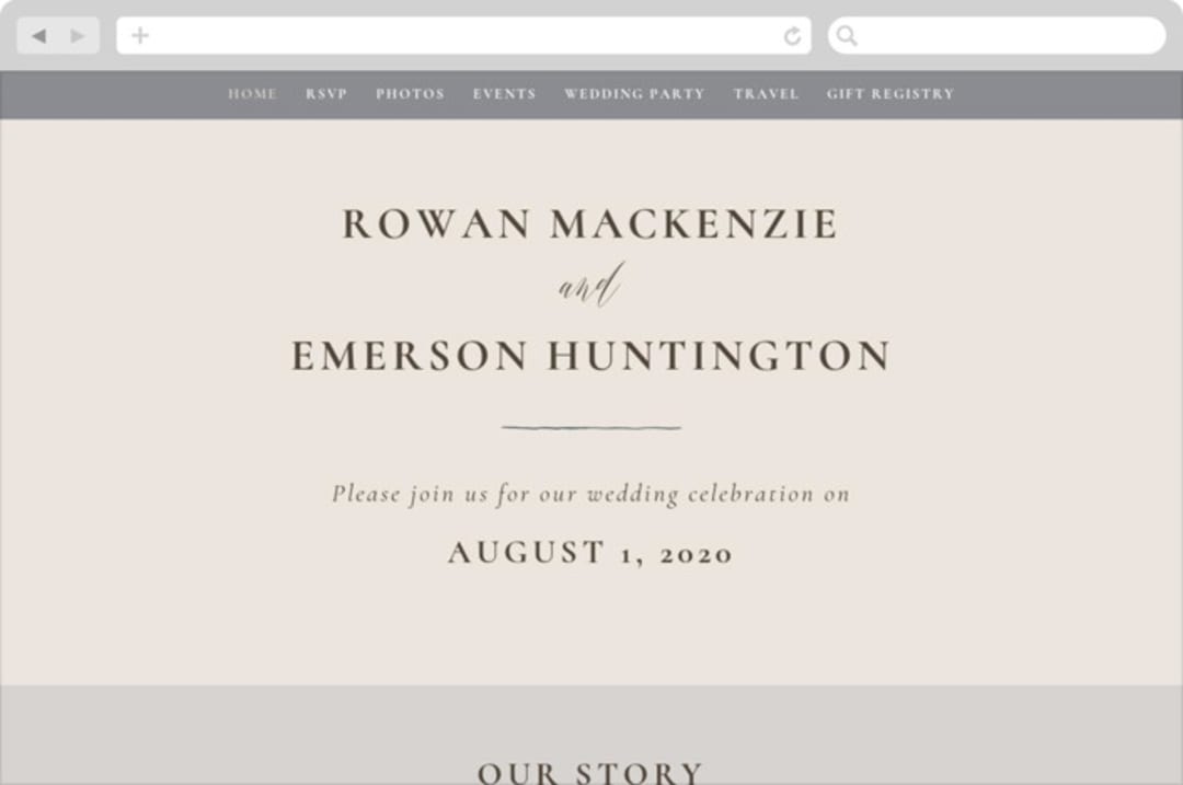 "Sunrise Waves" - Wedding Website in Ocean by Wildfield Paper Co - Desktop Design