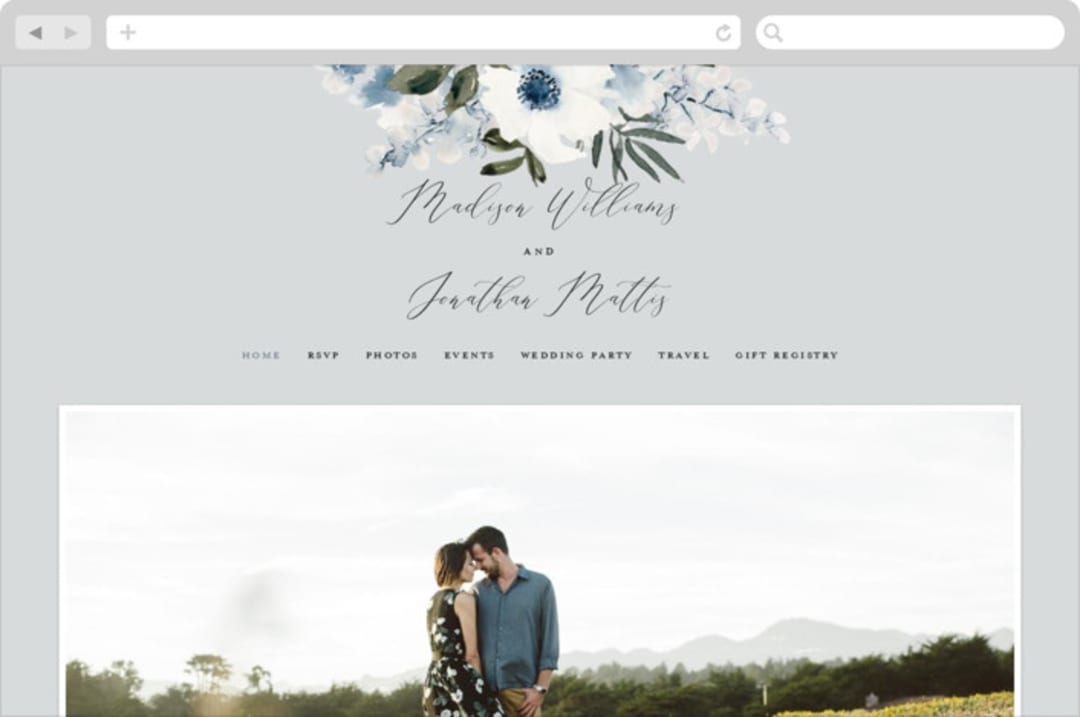 "Nantucket Romance" - Wedding Website in Marine by Chris Griffith - Desktop Design
