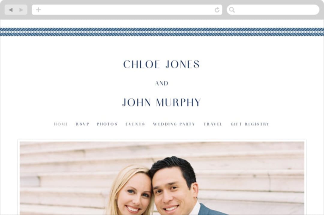 "window pane check" - Wedding Website in Navy by Kerry Doyle - Desktop Design