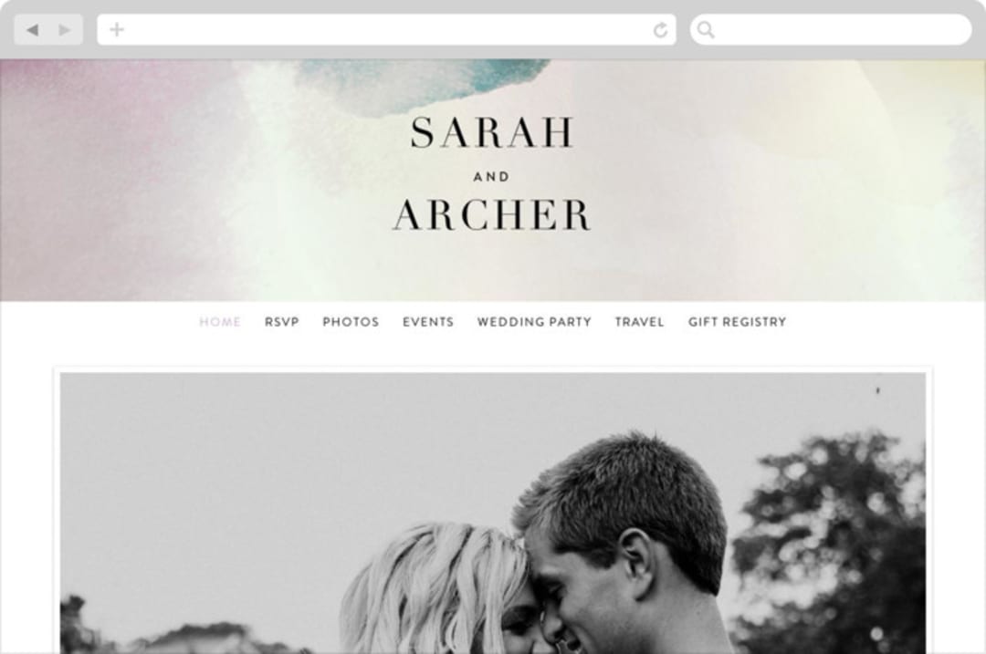 "Raptured" - Wedding Website in Amethyst by Design Lotus - Desktop Design
