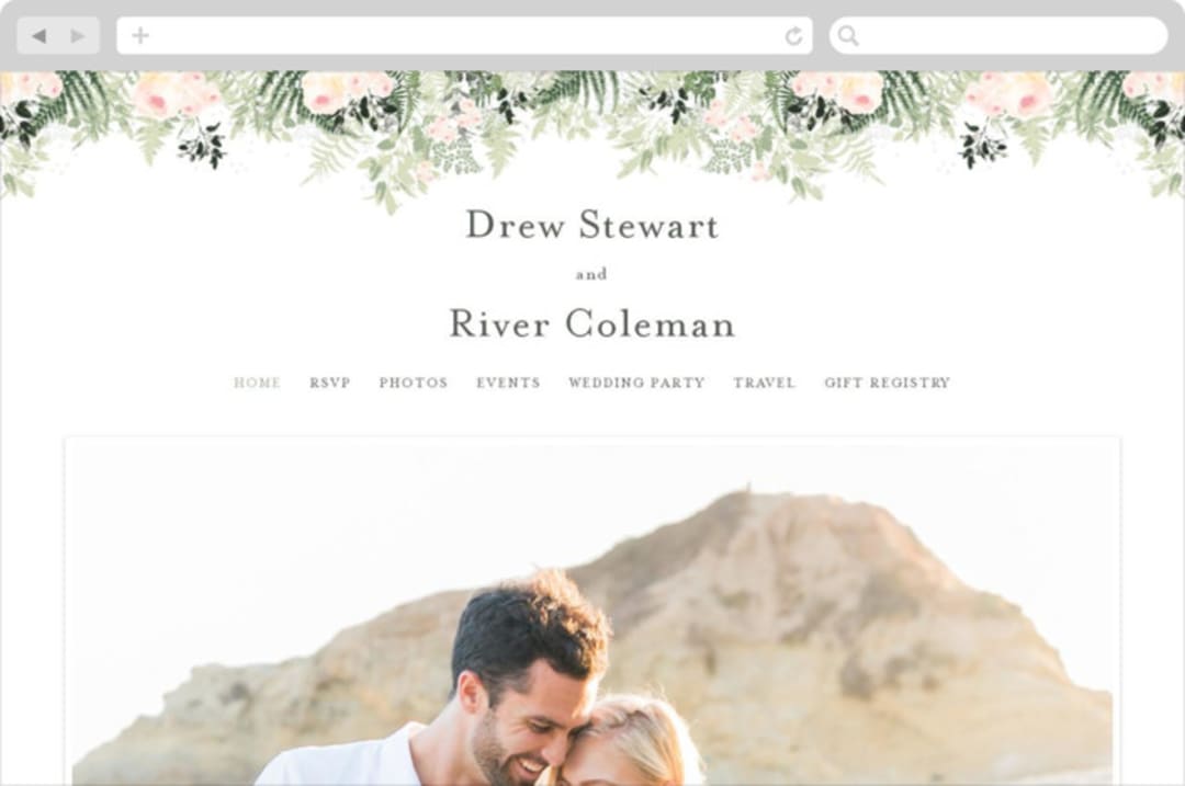 "beautiful posies" - Wedding Website in Fresh by Phrosné Barwood - Desktop Design