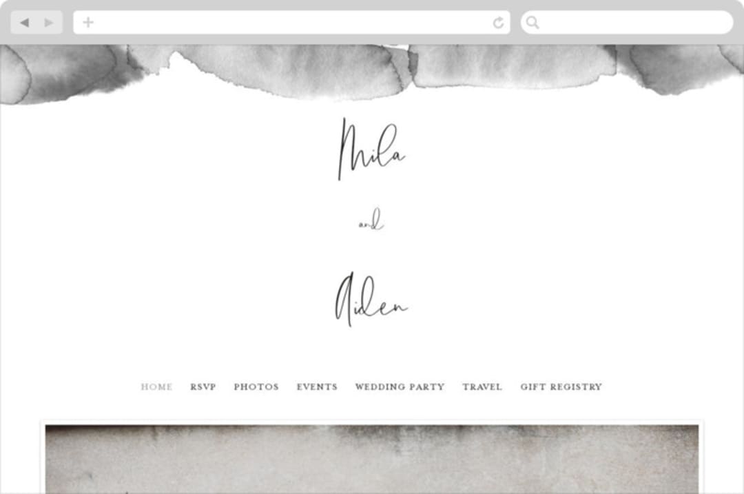 "Moxie" - Wedding Website in Ink by Design Lotus - Desktop Design