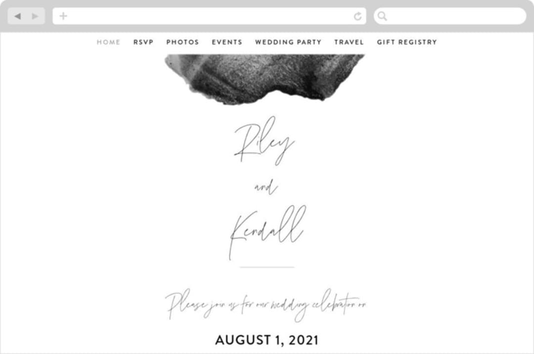 "printed" - Wedding Website in Onyx by JoAnn Jinks - Desktop Design