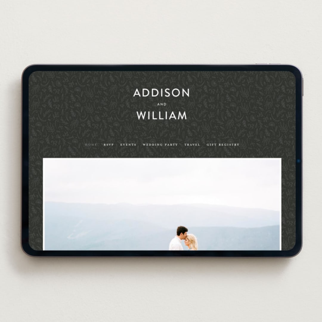 "As if a Dream" - Wedding Website in Cloud by Pine Street Creative - Desktop Design